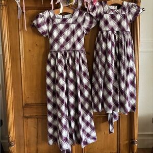 Purple Plaid Kids Dress